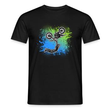 Motocross Dirt Bike Motorcycle Kids Dirt Biker - Men's T-Shirt - black - Front - AI Model Male 178 light (178cm)