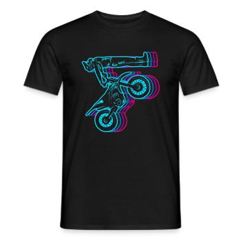 Dirt Biker Vintage Dirt Bike Garçons Motocross - T-shirt homme - noir - Devant - AI Model Male 178 light (178cm)