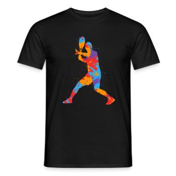 Joueurs de tennis Garçons colorés Joueurs de tennis Enfants - T-shirt homme - noir - Devant - AI Model Male 178 light (178cm)