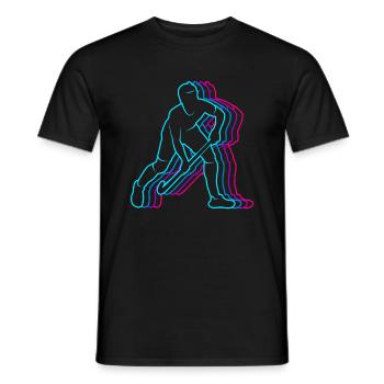 Joueurs de hockey Vintage Hockey Hockey sur gazon pour hommes - T-shirt homme - noir - Devant - AI Model Male 178 light (178cm)