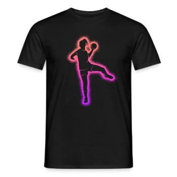 Handball Femmes Joueuse de handball Joueuse de handball - T-shirt homme - noir - Devant - AI Model Male 178 light (178cm)