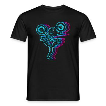 Dirt Biker Vintage Moto Motocross Homme - T-shirt homme - noir - Devant - AI Model Male 178 light (178cm)