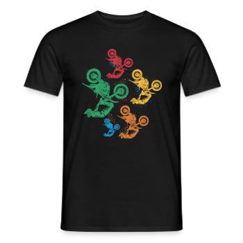 Motocross Dirt Biker Dirt Biker Enfants Garçons - T-shirt homme - noir - Devant - AI Model Male 178 light (178cm)