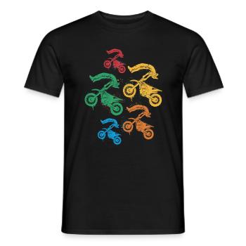 Motocross Moto Enfants Dirt Biker Garçons - T-shirt homme - noir - Devant - AI Model Male 178 light (178cm)