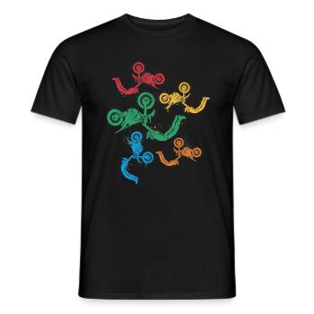 Motocross Filles Moto Enfants Dirt Biker - T-shirt homme - noir - Devant - AI Model Male 178 light (178cm)