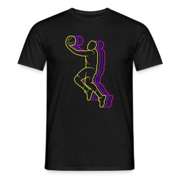 Basketballer Jungen Basketball Herren - Männer T-Shirt - Schwarz - Vorne - AI Model Male 178 light (178cm)