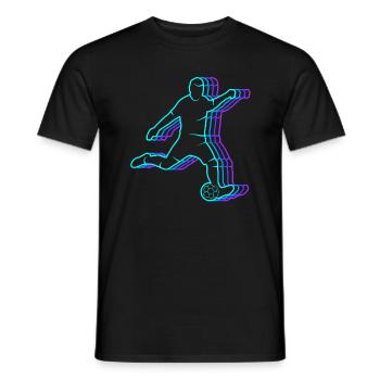 Football vintage enfants football garçons football - T-shirt homme - noir - Devant - AI Model Male 178 light (178cm)