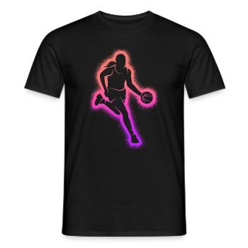 Basketball Femme Enfant Basketball Filles - T-shirt homme - noir - Devant - AI Model Male 178 light (178cm)