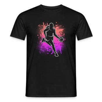Basketball Kinder Damen Basketballer Mädchen - Männer T-Shirt - Schwarz - Vorne - AI Model Male 178 light (178cm)