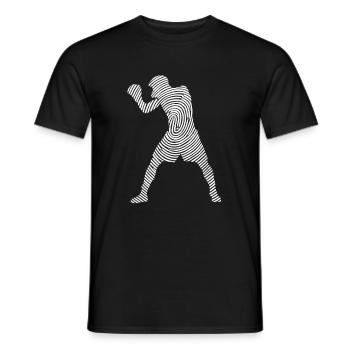 Boxer Fingerprint Boxing Boxing - Men's T-Shirt - black - Front - AI Model Male 178 light (178cm)