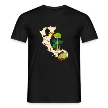 Costa Rica Nicaragua Panama - T-shirt homme - noir - Devant - AI Model Male 178 light (178cm)