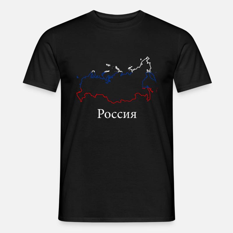 Russia russian - Männer T-Shirt - Schwarz