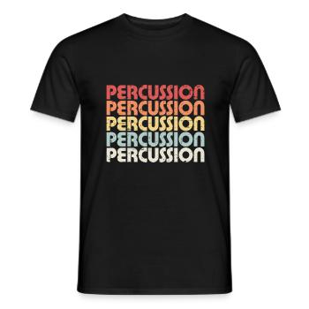 PERCUSSION - Männer T-Shirt - Schwarz - Vorne - AI Model Male 178 light (178cm)