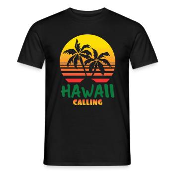 HAWAII - Männer T-Shirt - Schwarz - Vorne - AI Model Male 178 light (178cm)