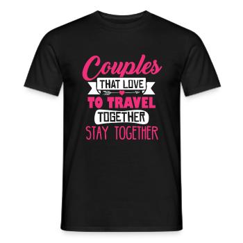 COUPLES - Men's T-Shirt - black - Front - AI Model Male 178 light (178cm)