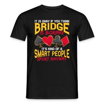 Pont Jeu de cartes Pont Smart People Sport - T-shirt homme - noir - Devant - AI Model Male 178 light (178cm)