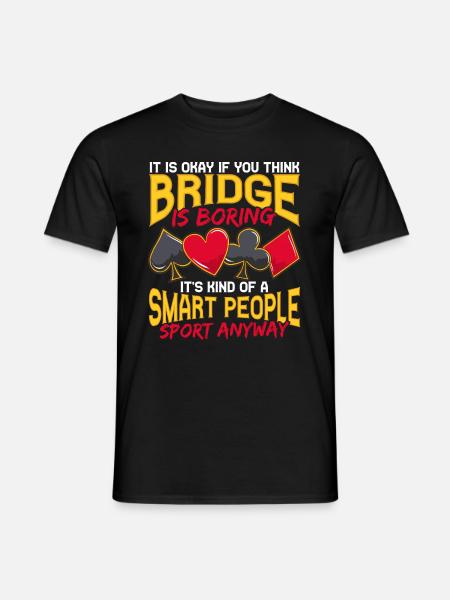 Bridge Card Game Bridge Smart People Sport - T-shirt męski - czarny