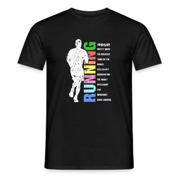 Marathon Runner Gift Fun Runner Definition Runner - T-shirt homme - noir - Devant - AI Model Male 178 light (178cm)