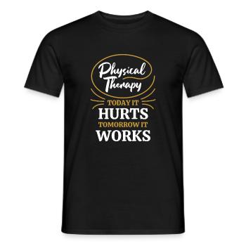 Cadeau de physiothérapeute aujourd'hui ça fait mal demain - T-shirt homme - noir - Devant - AI Model Male 178 light (178cm)