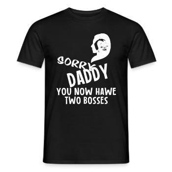 Cadeau papa bébé maman patron - T-shirt homme - noir - Devant - AI Model Male 178 light (178cm)