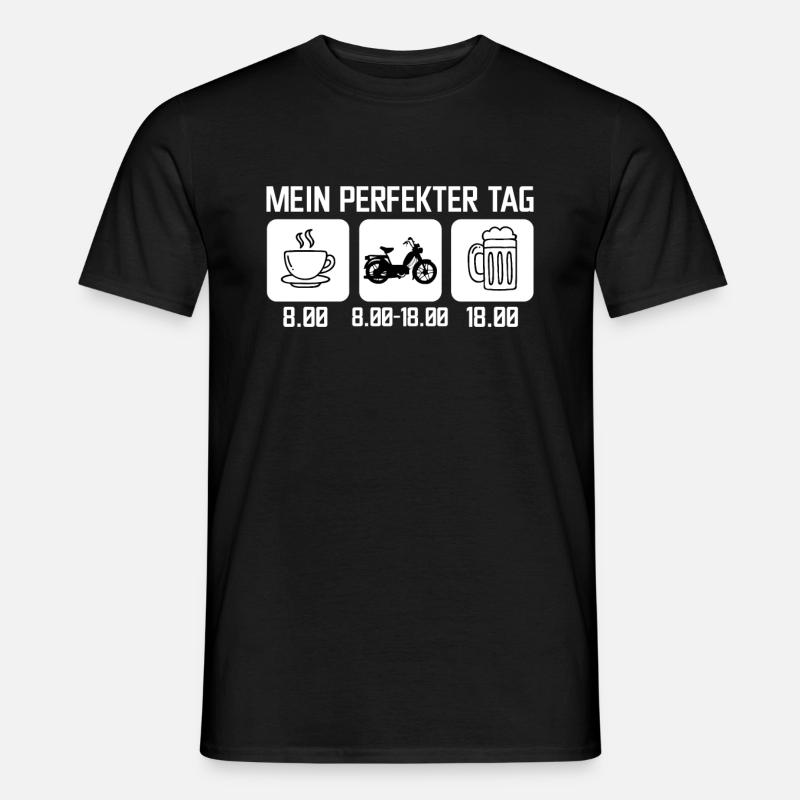 Mofa Moped roller Mopedfahrer Geschenk - Männer T-Shirt - Schwarz