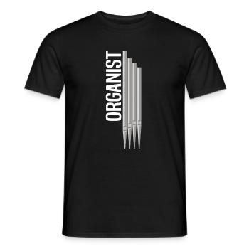 Orgel Organist Orgelspieler Pfeifenorgel Geschenk - Männer T-Shirt - Schwarz - Vorne - AI Model Male 178 light (178cm)