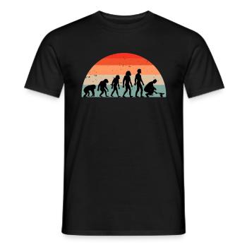Mushroom collector mushrooms collect retro gift - Men's T-Shirt - black - Front - AI Model Male 178 light (178cm)