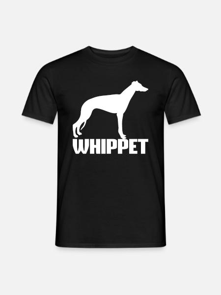 Whippet Rennhund Windhund - Männer T-Shirt - Schwarz