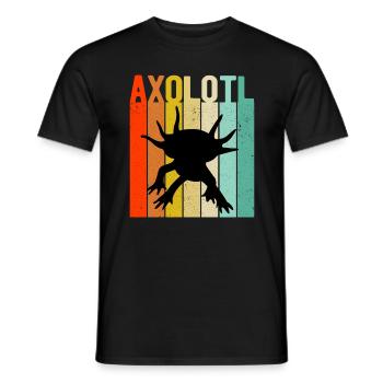 Axolotl Axolotls amphibies rétro cadeau - T-shirt homme - noir - Devant - AI Model Male 178 light (178cm)