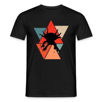 Axolotl Axolotls amphibies rétro cadeau - T-shirt homme - noir - Devant - AI Model Male 178 light (178cm)