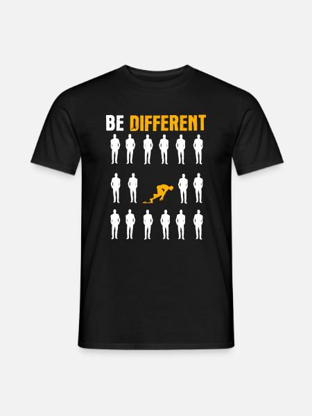 Sprinten Leichtathletik Geschenk - Männer T-Shirt - Schwarz
