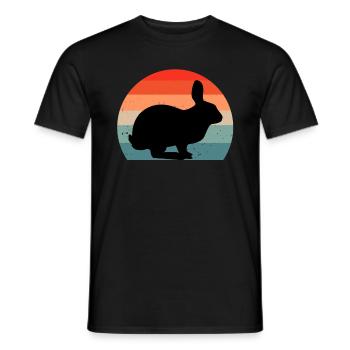 Lapin Lapin Lapin Lapin rétro Design Cadeau - T-shirt homme - noir - Devant - AI Model Male 178 light (178cm)