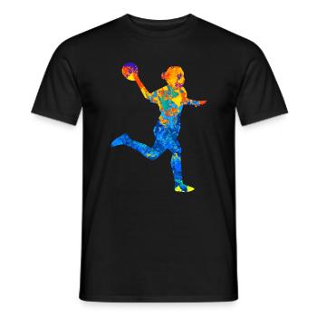 HandballEur Handballeur Handballeur Joueur de Handball Joueur - T-shirt homme - noir - Devant - AI Model Male 178 light (178cm)