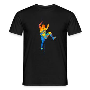Escalade escalader le mur d’escalade de bloc - T-shirt homme - noir - Devant - AI Model Male 178 light (178cm)