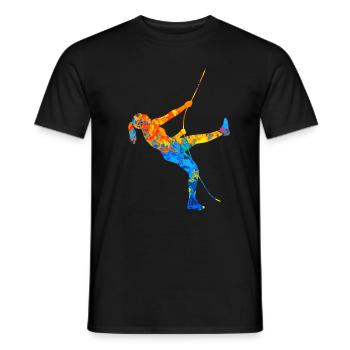 Bouldern Klettern Kletterer Boulderer Kletter - Männer T-Shirt - Schwarz - Vorne - AI Model Male 178 light (178cm)