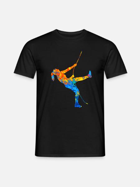 Bouldern Klettern Kletterer Boulderer Kletter - Männer T-Shirt - Schwarz