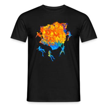 Bouldern Klettern Boulder Boulderer Kletter - Männer T-Shirt - Schwarz - Vorne - AI Model Male 178 light (178cm)