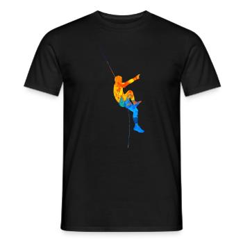 Bouldering Boulder Climbing Climber Climbing Wall - Men's T-Shirt - black - Front - AI Model Male 178 light (178cm)