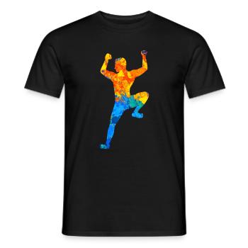 Escalade de bloc Grimpeur Boulderer Boulderer - T-shirt homme - noir - Devant - AI Model Male 178 light (178cm)