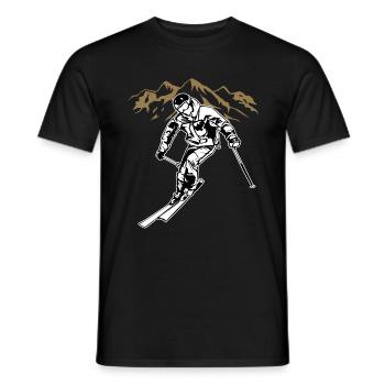 Ski Ski Ski Sports d’hiver Cadeau - T-shirt homme - noir - Devant - AI Model Male 178 light (178cm)