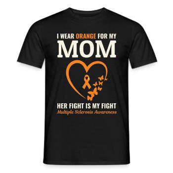 Multiple Sclerosis Awareness Month Orange Mom - Men's T-Shirt - black - Front - AI Model Male 178 light (178cm)