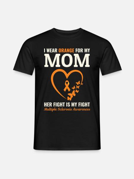 Multiple Sclerose Awareness Maand Orange Mom - Heren T-shirt - zwart