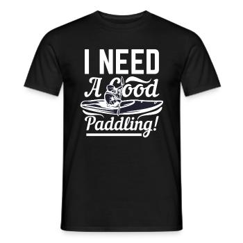 Kayak Kayak Canoe Kayaker Kayaker Kayaker - Men's T-Shirt - black - Front - AI Model Male 178 light (178cm)