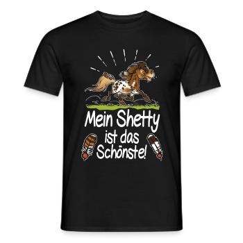 Mein Shetty das Schönste (Text weiss) - T-shirt homme - noir - Devant - AI Model Male 178 light (178cm)