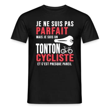 tonton cycliste humour vélo velo vélos velos - T-shirt homme - noir - Devant - AI Model Male 178 light (178cm)