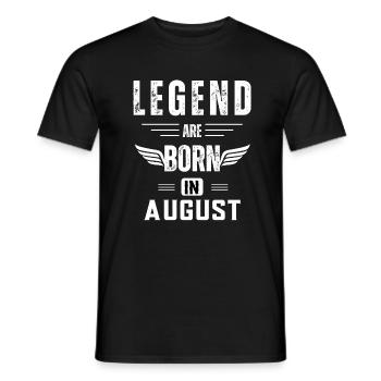 Legenden werden im August geboren - Männer T-Shirt - Schwarz - Vorne - AI Model Male 178 light (178cm)