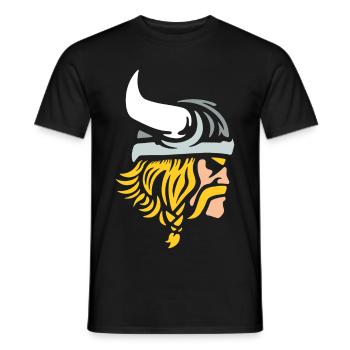 Wikinger Krieger - Männer T-Shirt - Schwarz - Vorne - AI Model Male 178 light (178cm)