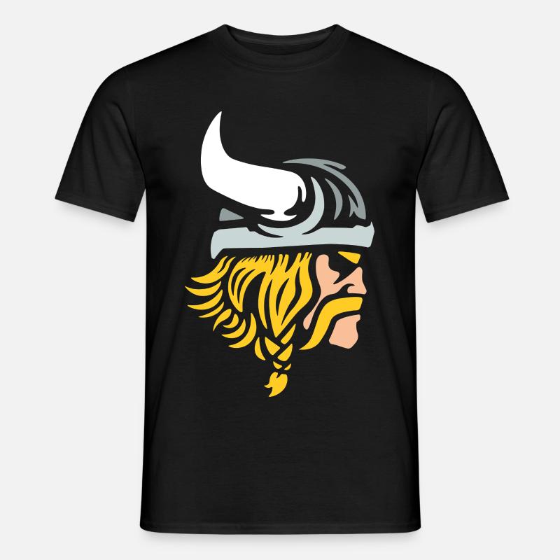 Wikinger Krieger - Männer T-Shirt - Schwarz