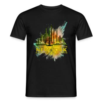 New York - T-shirt homme - noir - Devant - AI Model Male 178 light (178cm)