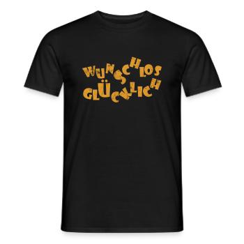NEUES LEBEN GLÜCKLICH ZUFRIEDEN NEUANFANG GESCHENK - Männer T-Shirt - Schwarz - Vorne - AI Model Male 178 light (178cm)